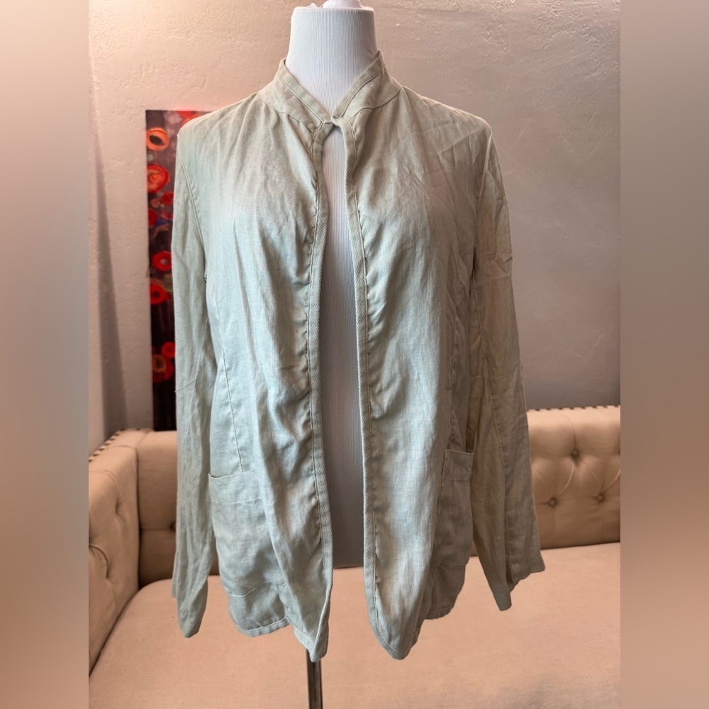 CP Shades Light Gray Open Front Jacket M